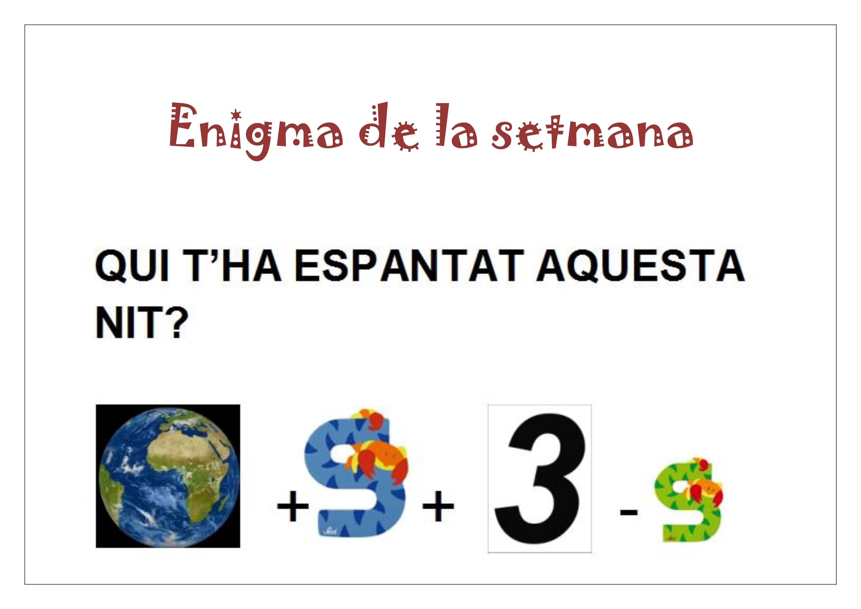 Enigma del dia Montessori a casa