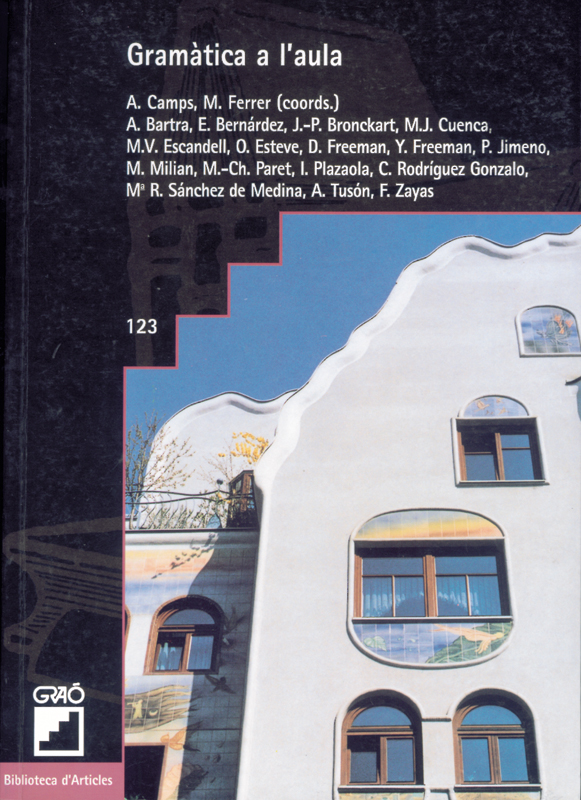 Portada del llibre "Gramàtica a l'aula".